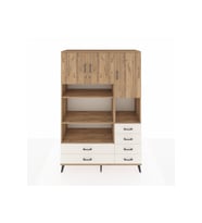 Hyperion Dolap 9 Raflı 6 Çekmeceli 3 Kapaklı 132x44x195 Çam-Çam/Aytaşı