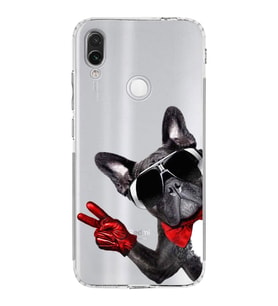 PrintiFy Xiaomi Redmi Note 7 ile Uyumlu Köpek 2 Kamera Korumalı Şeffaf Kılıf