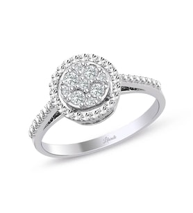 0.12 Ct Modern Tasarım Coronet Yüzük (Beyaz)