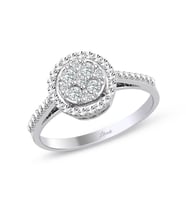 0.12 Ct Modern Tasarım Coronet Yüzük (Beyaz)