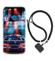 Huawei P20 Lite Mate 10 20 Lite Pro P40 Lite KılıfBoyun Askılı Silikon Neon Cars 1724