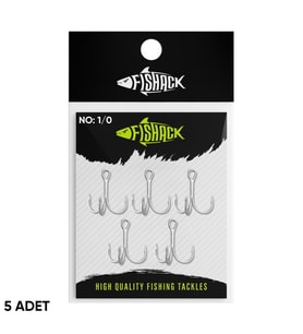 Üçlü İğne - Nikel Üçlü Kanca - Fishack 3210 - 5 Adet - No: 1/0
