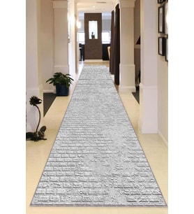 Gri Kaymaz Modern Kesme Rulo Özel Ölçülü Yolluk AR1202