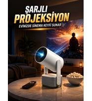 ŞARJLI PROJEKSİYON EVİNİZDE SİNEMA KEYFİ SUNAR