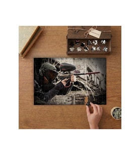 Paintball Oyunu- Eğlence Tasarımı 240 parça Ahşap Puzzle Ahşap Kutuda MP00539