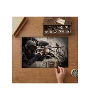 Paintball Oyunu- Eğlence Tasarımı 240 parça Ahşap Puzzle Ahşap Kutuda MP00539