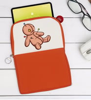 BK Gift Oyuncak Tasarımlı Taşınabilir Koruyucu Tablet Kılıfı & Organizer Çanta - Turuncu-1