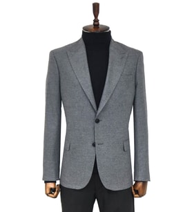 Desensiz Slim Fit Spor Gri Erkek Ceket - Wessi