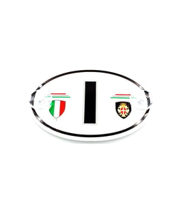 Etiketçilere Özel Oval Italya (I) Cam Süsü Pleksi Vantuzlu Arma (552068665)