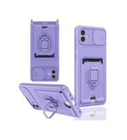 Durukar® Samsung Galaxy A05 Kılıf Zuma Kartvizitli Yüzüklü Silikon - Lila