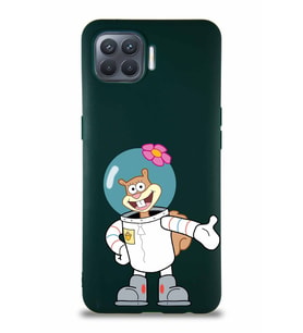 Oppo Reno 4 Lite Soft Premier Kapak Sandy Tasarımlı Silikon Kılıf - Yeşil (Şeffaf)