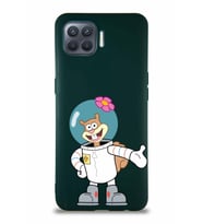 Oppo Reno 4 Lite Soft Premier Kapak Sandy Tasarımlı Silikon Kılıf - Yeşil (Şeffaf)