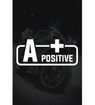 A+ Pozitif Kan Grubu Sticker Beyaz Renk 14Cm