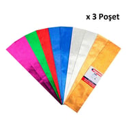 Bigpoint Metalik Krapon Kağıdı 2 metre 10'lu Karışık Poşet x 3 Poşet