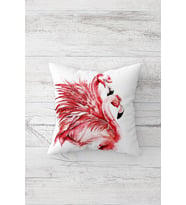 Pembe Flamingo Desenli Çift Tarafı Baskı Gizli Fermuarlı Yastık Kılıfı Kırlent Koltuk Yastık Kılıfı (Nar Çiçeği)