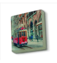 Nostaljik Tramvay Baskılı Doğaltaş  Magnet(KRT-046)