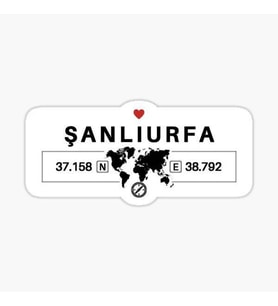 Şanlıurfa 2 Gps Harita Sticker Oto Araba Yapıştırma 17CM yazı 487
