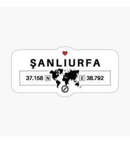Şanlıurfa 2 Gps Harita Sticker Oto Araba Yapıştırma 17CM yazı 487