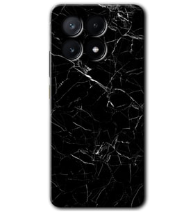 Poco x6 Pro Kılıf HD Desen Baskılı Kılıf - Siyah Mermer