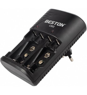 AA AAA 9V Pil Şarj Cihazı Ni-MH Ni-Cd Uyumlu Akıllı Şarj Özellikli LED Göstergeli Aşırı Charge Korumalı 2’li 4’lü Pil Charge Adaptörü Beston C802