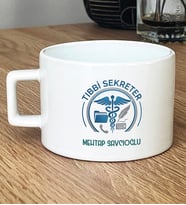 Kişiye Özel Tıbbi Sekreter Lüks Fincan Tıp Bayramı Hediyesi