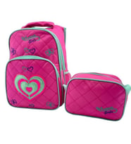 Waddell Bag Pembe Kalp Okul Sırt Çantası - Waddell Kız Okul Çanta Seti