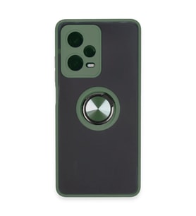 Xiaomi Redmi Note 12 5G Kılıf Montreal Yüzüklü Silikon Kapak - Yeşil
