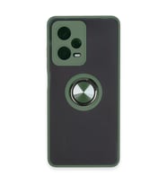 Xiaomi Redmi Note 12 5G Kılıf Montreal Yüzüklü Silikon Kapak - Yeşil