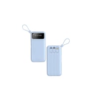10000 mAh Powerbank Hızlı Şarj LED Göstergeli Taşınabilir Askılı Şarj Cihazı USB Type-C (Mavi)