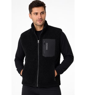 Crozwise Siyah Erkek Outdoor Polar Yelek - 4019-10