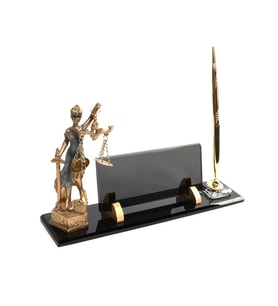 Kristal Masa İsimlik Themis Modern Ofis Dekoru Masa İsimlik