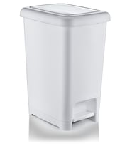 Pratik 25 Lt Slim Pedallı Beyaz Çöp Kovası, Modern ve Şık Tasarım