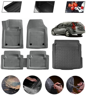 Kia Ceed 2006-2012 Station Wagon Uyumlu Paspas Araca Özel Bagaj Havuzu MBS Gri