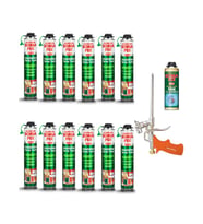 12 Ad 750 ml Somafix Tabancalı Isı Ses Yalıtım Poliüretan Köpük + Tabanca + Temizleyici Seti