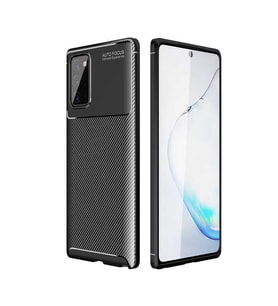 Samsung Galaxy Note 20 Kılıf Esnek Soft Karbon Tasarım Legion Serisi (Siyah)
