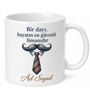 Dayı Hediyesi Erkek Tasarımlı Özel Baskılı Kupa Bardak Dayıya Hediye
