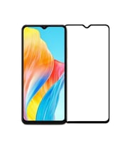Oppo A38 Uyumlu 5D Glass Temperli Cam Ekran Koruyucu (Siyah)