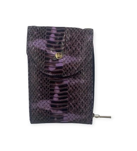 Ollbag OL-1093Y Kadın Zincir Askılı Mini Çanta Cüzdan (Eflatun)