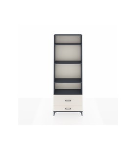 Arges Dolap 4 Raflı 2 Çekmeceli 88x30x243 Antrasit-Aytaşı