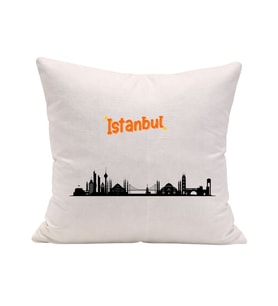 Modern İstanbul Baskılı Hediyelik Yastık Kılıfı - Minimalist Dekorasyon