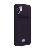 Newface Apple iPhone 12 Kılıf Kelvin Kartvizitli Silikon - Derin Mor