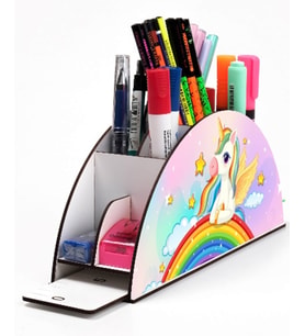 Notpa Ahşap Kalemlik Yarım Ay Unicorn K054