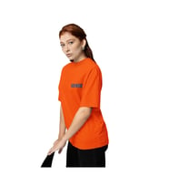 Yaradanı gör yaradan herşeyde desenli baskılı kaliteli unisex oversize T-shirt (Turuncu)