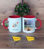 Anneye Doğum Günü Hediyesi Kupa Bardak Kırmızı Fotoğraflı Anneler Günü Hediyesi