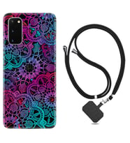 Samsung A02S A03S A10 A12 A13 A21S A22 Kılıf Boyun Askılı Silikon Colurful Mandala 1667