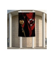 Türk Bayrağı Kalpaklı Atatürk Fotoğraflı Türkiye Bayrağı Poster Bayrak Premium Raşel Kumaş ATA46 2x3m