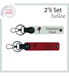 Sporcu Ruhunu Taşıyan Kız Arkadaşa Özel, Dövüş Temalı İsim Ve Mesaj Yazılı Anahtarlık, Beyaz-Kırmızı
