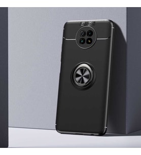 Xiaomi Redmi Note 9 5G Kılıf Yüzüklü Magnetli Ravel Case (Siyah)