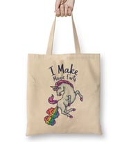 Unicorn I Make Magic Farts Pixel Art Bez Çanta Uzun Saplı