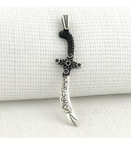 Zulfikar  La Feta İlla Ali La Seyfe İila Zulfikar  925 Ayar Gümüş Erkek Kolye Ucu